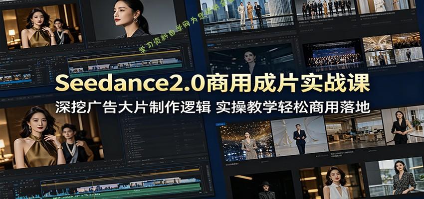 Seedance2.0商用成片实战课：深挖广告大片制作逻辑，实操教学轻松商用落地 - - 