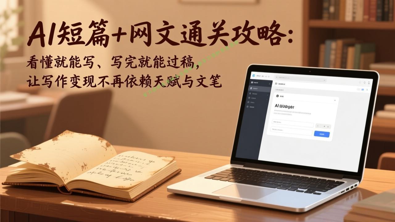 AI短篇+网文通关攻略：看懂就能写、写完就能过稿，让写作变现不再依赖天赋与文笔 - 