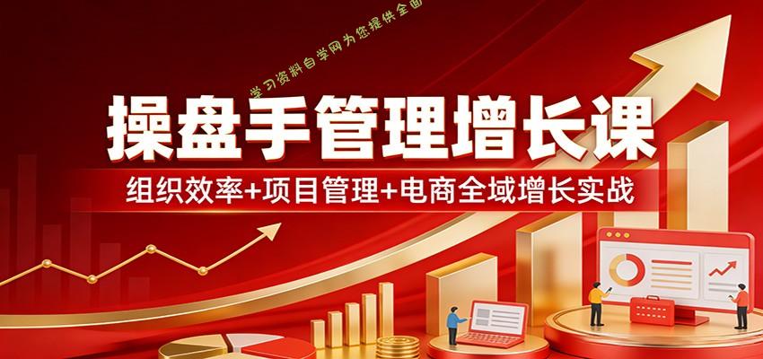 操盘手管理增长课：组织效率+项目管理+电商全域增长实战 - - 