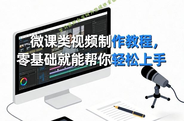 微课类视频制作教程,零基础就能帮你轻松上手