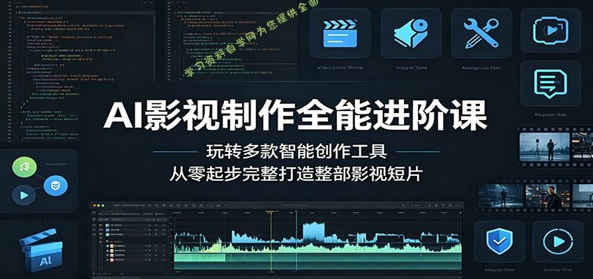 AI影视制作全能进阶课：玩转多款智能创作工具，从零起步完整打造整部影视短片 - - 