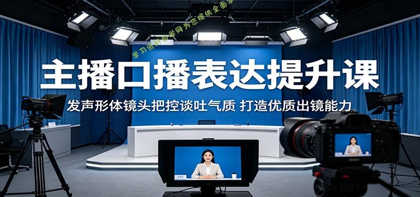 主播口播表达提升课：发声形体镜头把控谈吐气质，打造优质出镜能力 - - 