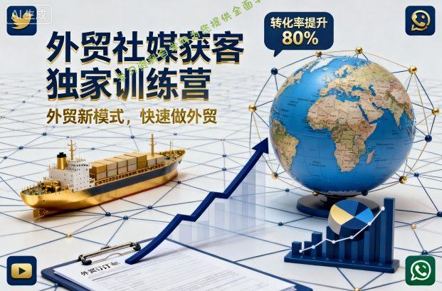 外贸社媒获客独家训练营,外贸新模式,快速做外贸(更新26年2月)
