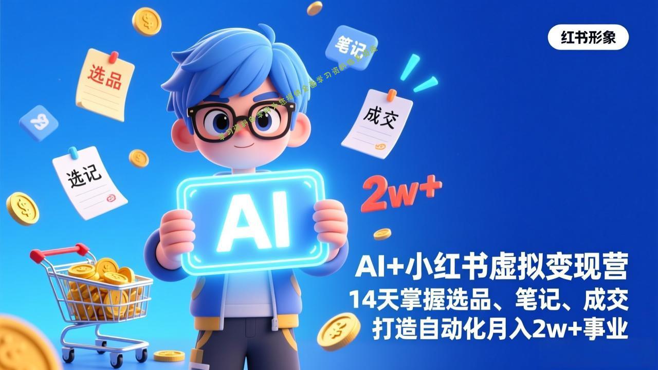 AI+小红书虚拟变现营(完结 - - 