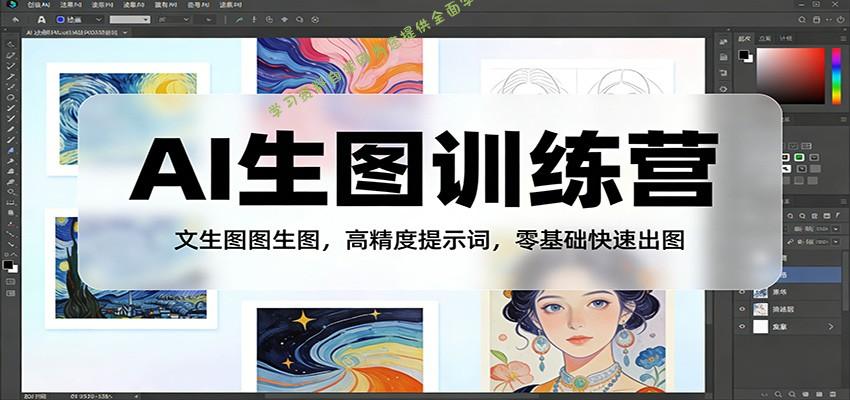 AI生图训练营：文生图图生图，高精度提示词，零基础快速出图 - - 