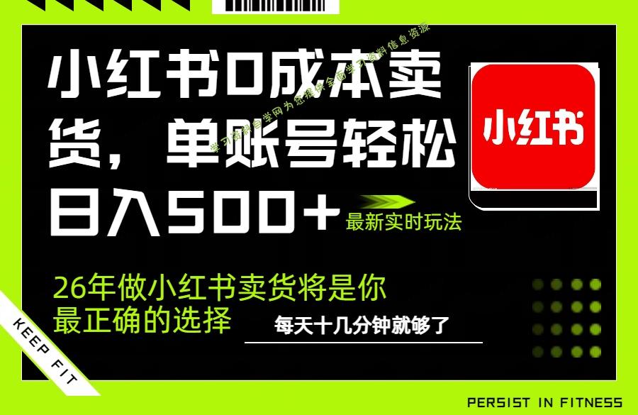 小红书0成本AI卖货，单账号轻松日入500+，完全托管AI，可矩阵放大 - - 