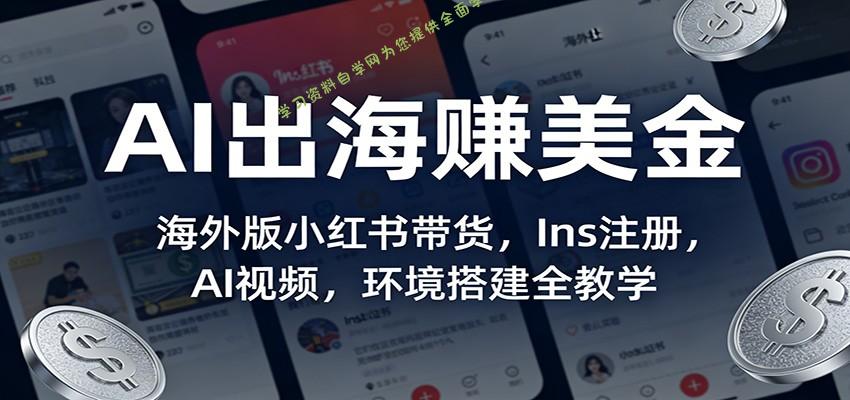 AI出海赚美金：海外版小红书带货，Ins注册，AI视频，环境搭建全教学 - - 