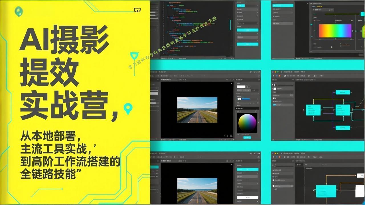 AI+摄影提效实战营，从本地部署，主流工具实战，到高阶工作流搭建的全链路技能 - - 