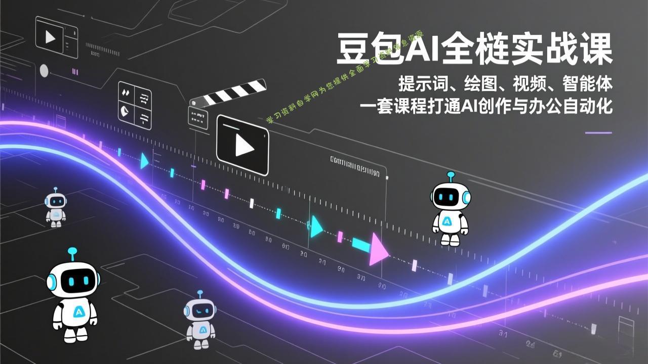 豆包AI全栈实战课：提示词、绘图、视频、智能体，一套课程打通AI创作与办公自动化 - - 