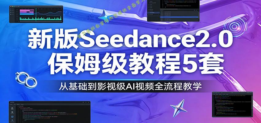 新版Seedance2.0保姆级教程5套：从基础到影视级AI视频全流程教学 - - 