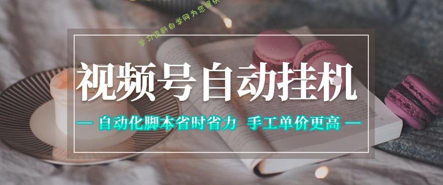 视频号自动挂G项目，自动化脚本省时省力，手工单价更高，日入300+全网最稳【揭秘】 - 