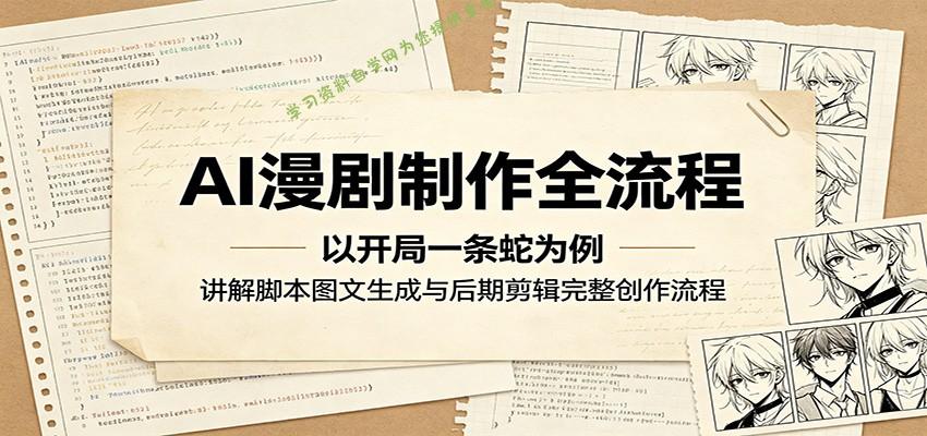 AI漫剧制作全流程：以开局一条蛇为例，讲解脚本图文生成与后期剪辑完整创作流程 - - 