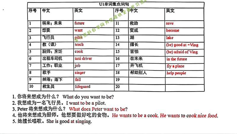 五年级上英语各单元单词和句子必背默写《沪教牛津版》 - 