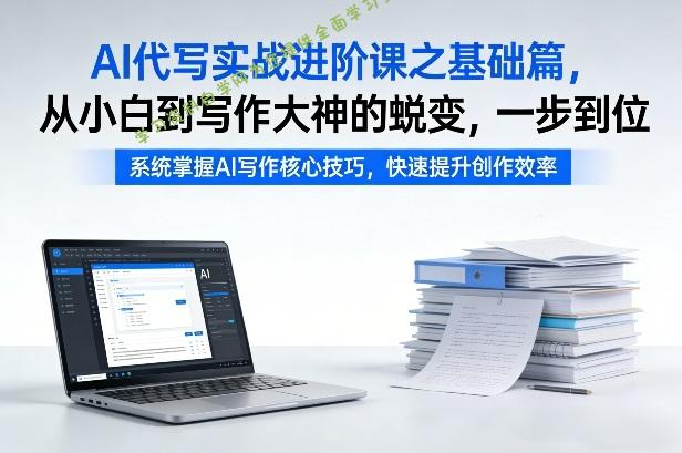 AI代写实战进阶课之基础篇，从小白到写作大神的蜕变，一步到位【揭秘】 - 