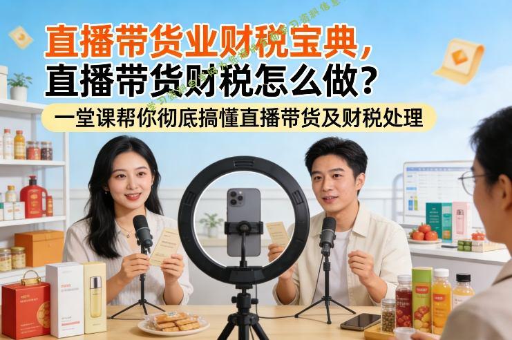 直播带货业财税宝典，直播带货财税怎么做？一堂课帮你彻底搞懂直播带货及财税处理 - 