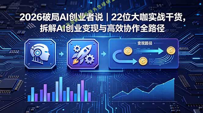 2026 破局 AI 创业者说｜22 位大咖实战干货，拆解 AI 创业变现与高效协作全路径 - 