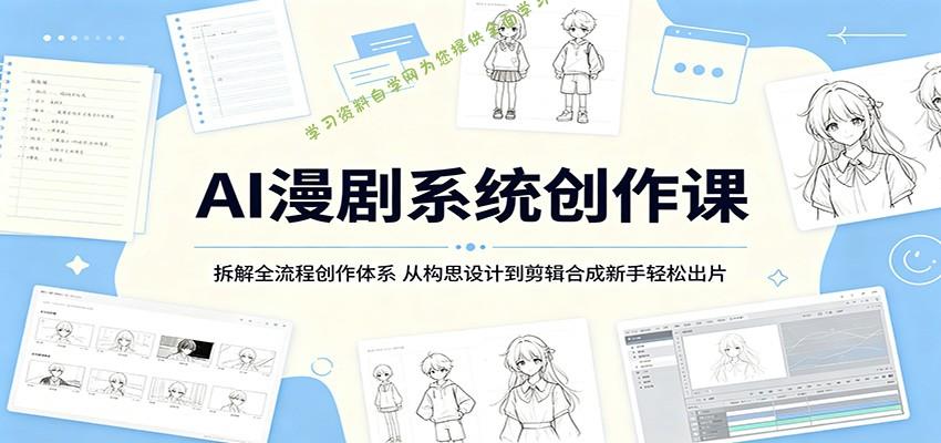 AI漫剧系统创作课：拆解全流程创作体系，从构思设计到剪辑合成新手轻松出片 - - 