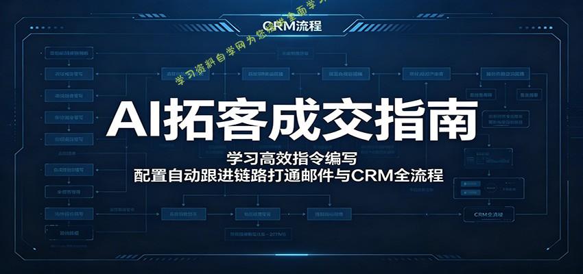 AI拓客成交指南：学习高效指令编写，配置自动跟进链路打通邮件与CRM全流程 - - 