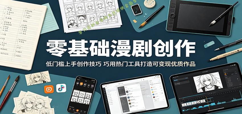 零基础漫剧创作：低门槛上手创作技巧，巧用热门工具打造可变现优质作品 - - 