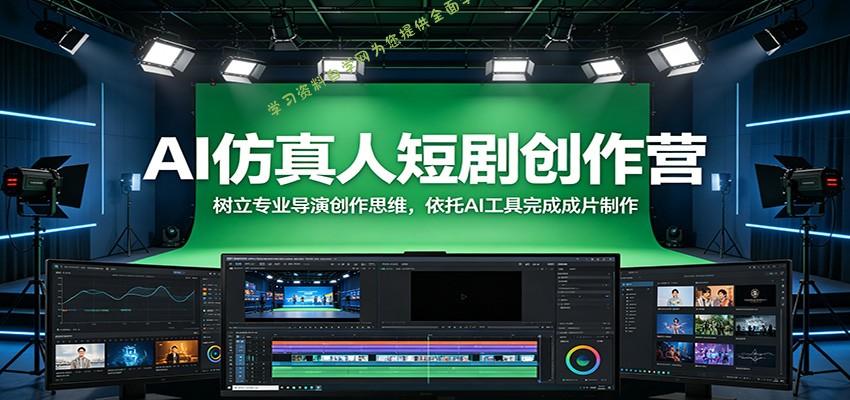 AI仿真人短剧创作营：树立专业导演创作思维，依托AI工具完成成片制作 - - 