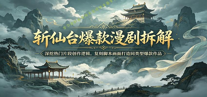 斩仙台爆款漫剧拆解：深挖热门片段创作逻辑，复刻脚本画面打造同类型爆款作品 - - 
