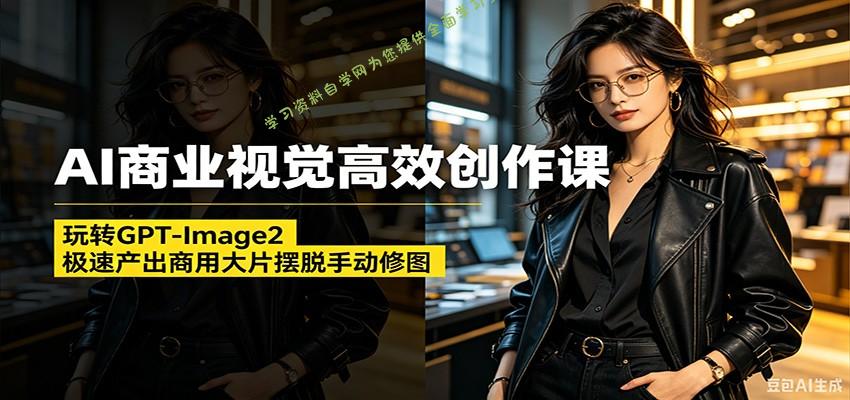 AI商业视觉高效创作课：玩转GPT-Image2，极速产出商用大片摆脱手动修图(更新) - - 
