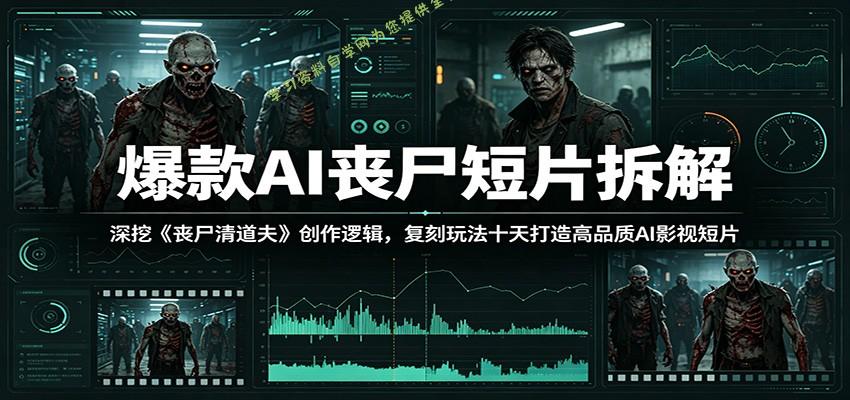 爆款AI丧尸短片拆解：深挖《丧尸清道夫》创作逻辑，复刻玩法快速打造高品质AI影视短片 - - 
