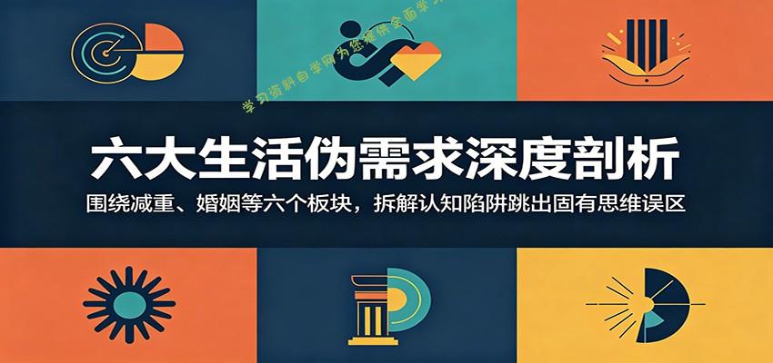 六大生活伪需求深度剖析:围绕减重、婚姻等六个板块,拆解认知陷阱跳出固有思维误区 - -