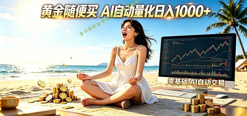 黄金随便买？AI自动外汇量化交易 在家当皇帝 日入1000+ - - 
