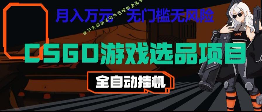 CSGO游戏自动扫货项目,全自动运行,月入1W,无风险,长期稳定可以做【揭秘】