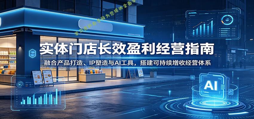 实体门店长效盈利经营指南：融合产品打造、IP塑造与AI工具，搭建可持续增收经营体系 - 