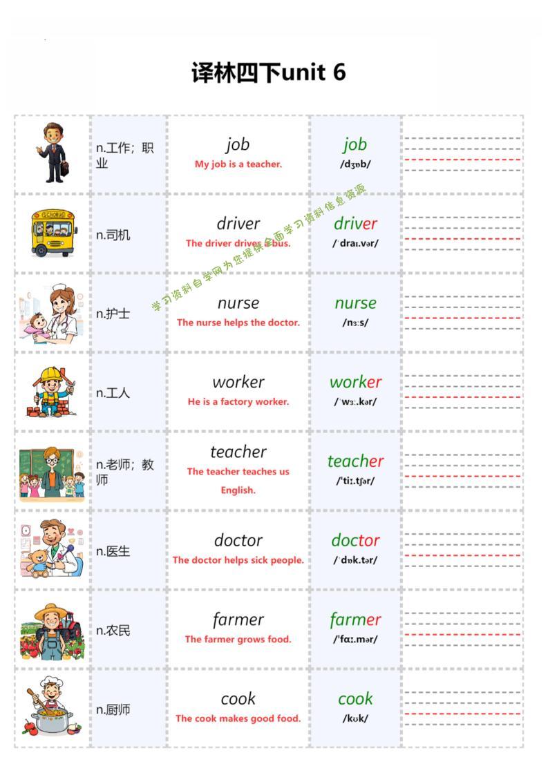 四年级下英语Unit6自然拼读专项《译林版》 - - 