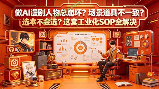 做AI漫剧人物总崩坏？场景道具不一致？选本不会选？这套工业化SOP全解决 (更新 - 