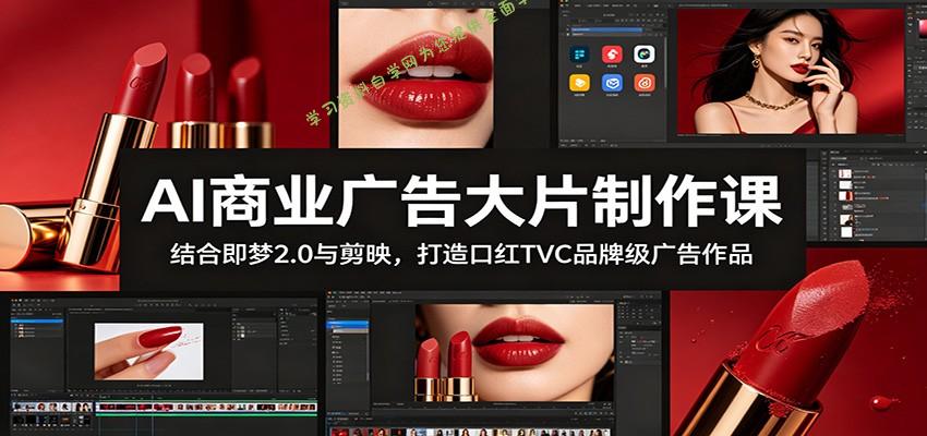 AI商业广告大片制作课：结合即梦2.0与剪映，打造口红TVC品牌级广告作品 - - 
