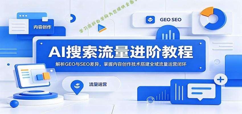 AI搜索流量进阶教程：解析GEO与SEO差异，掌握内容创作技术搭建全域流量运营闭环 - 