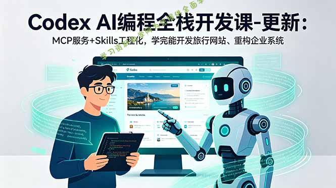 Codex AI编程全栈开发课-更新：MCP服务+Skills工程化，学完能开发旅行网站、重构企业系统 - 