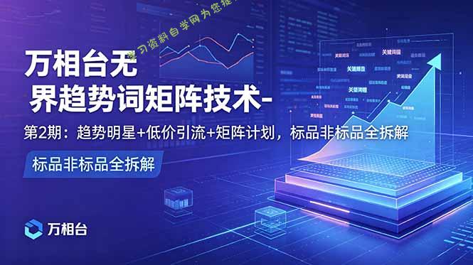 万相台无界趋势词矩阵技术-第2期：趋势明星+低价引流+矩阵计划，标品非标品全拆解 - 