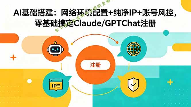 AI基础搭建：网络环境配置+纯净IP+账号风控，零基础搞定Claude/GPTChat注册 - 