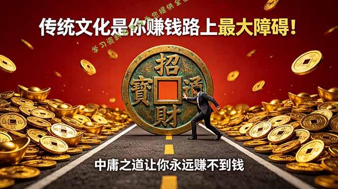 付费文章：传统文化是你赚钱路上最大障碍！中庸之道让你永远赚不到钱 - - 
